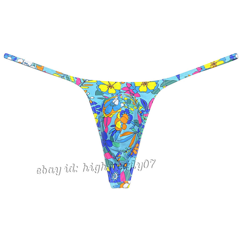 Men Slim Pouch Thong Underwear Strap Bikini Underpants Minimum Coverage G-String
