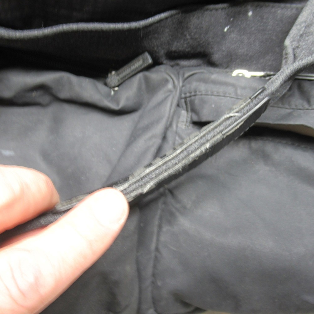 Lululemon Duffel Bag One Size Black Canvas Pocket Shoulder Strap Wool Blend