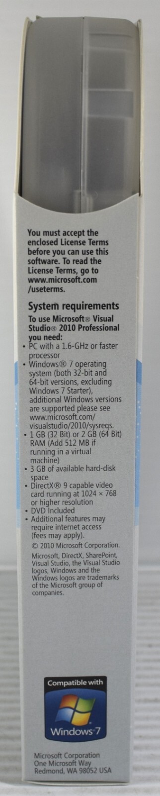 Microsoft Visual Studio 2010 Professional (Academic RETAIL Version) Product Key