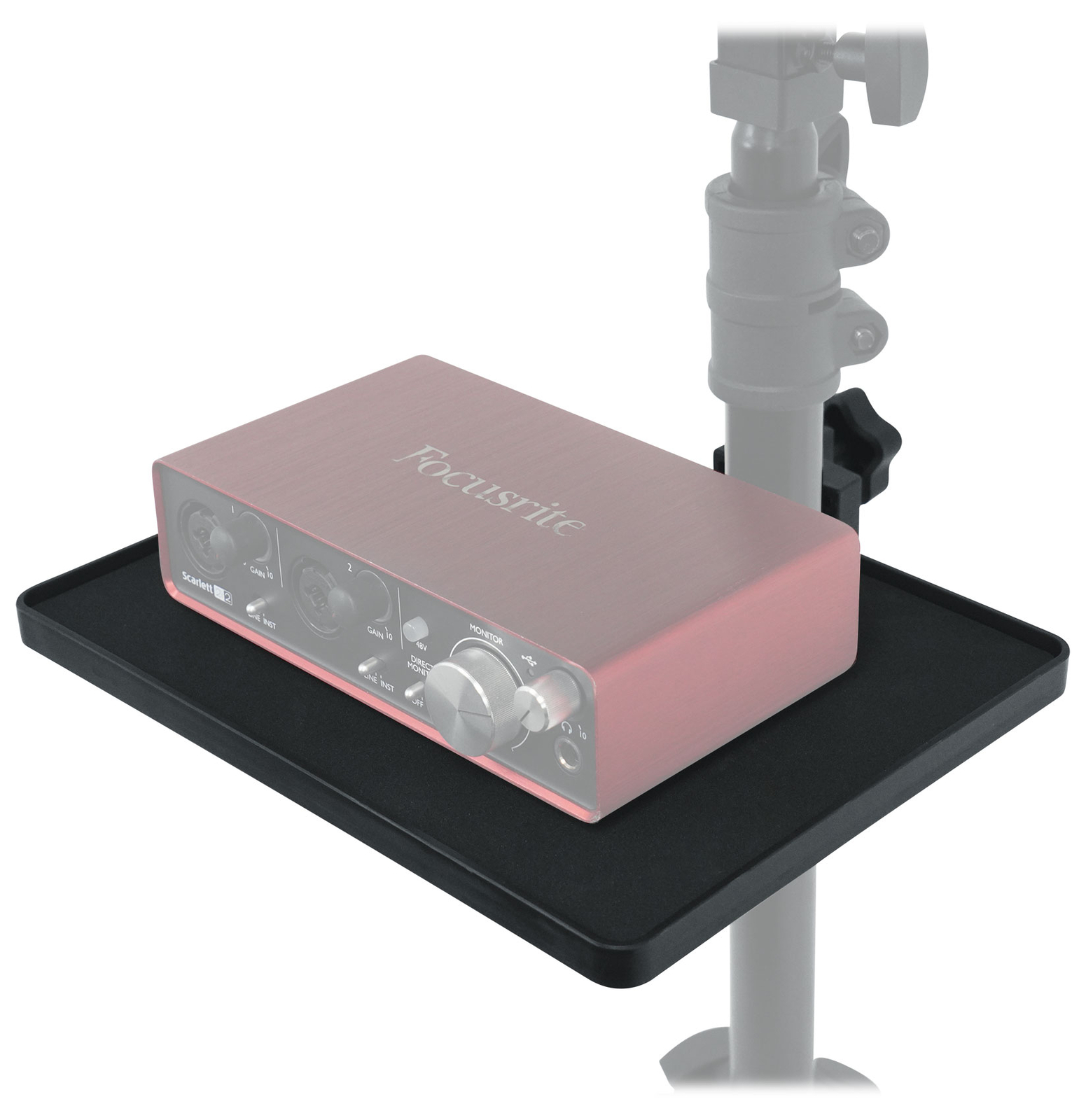 Rockville MTRAY Clamp-On Tray Utility Shelf For Any Mic Stand (9.7" x 7.3")