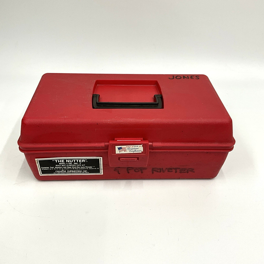 Creative Engineering The Nutter Rivet Nut Gun Tool Set w/ Extras & Case UNTESTED