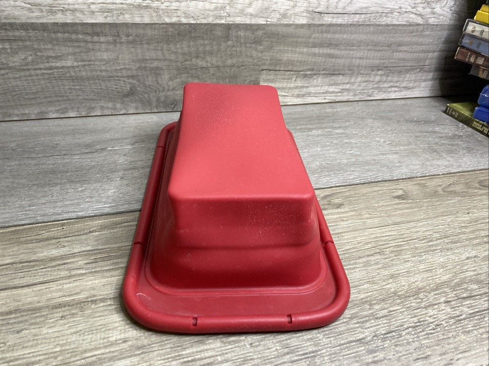 Technique Red Silicone Collapsible Loaf Pan Rectangular Bread Meatloaf Baker