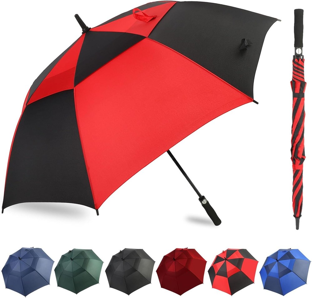 Automatic Open Golf Umbrella, 54/62/68/72 inch Extra Large Oversize Double Canop