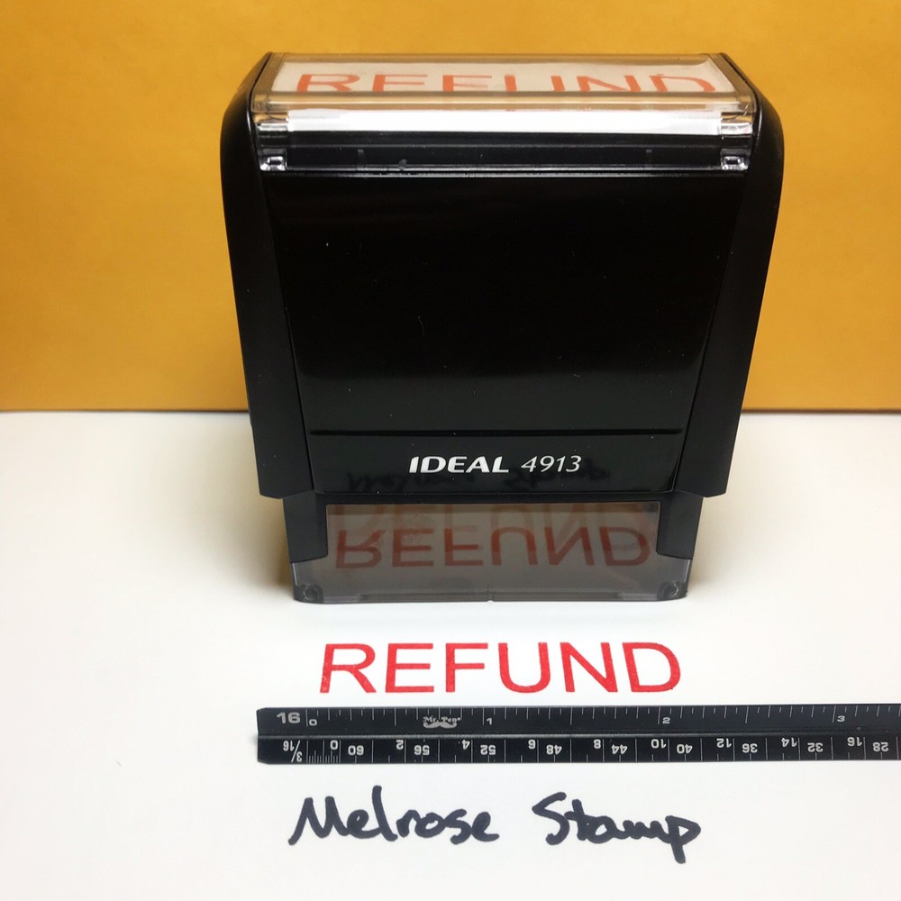 Refund Rubber Stamp Self Inking Red Ink Ideal 4913