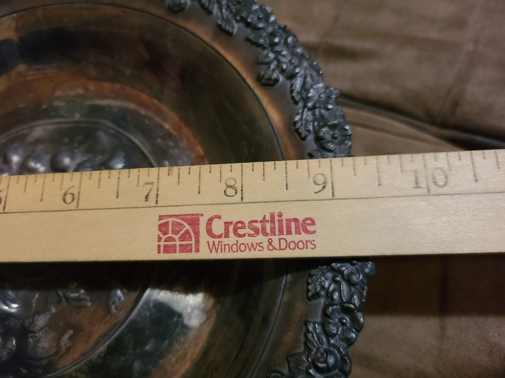 Footed Silver-Plated Serving Plate with Handle