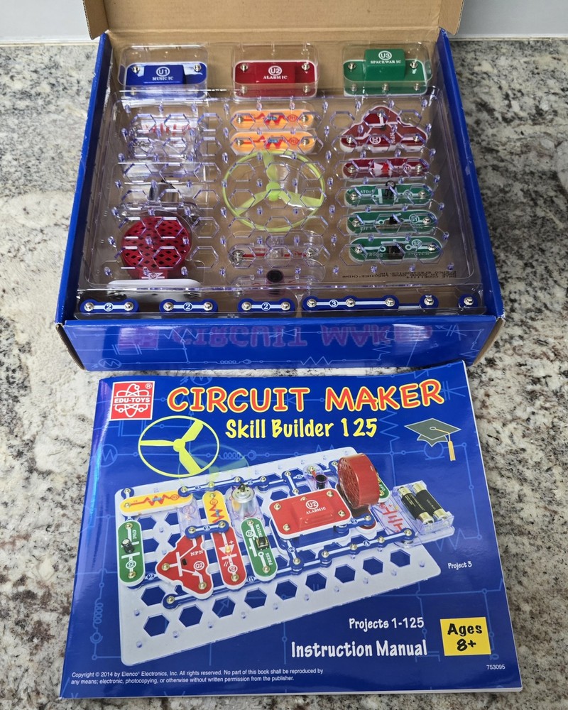 Edu-Toys Circuit Maker, 125 Electronics Projects - Elenco Snap Circuits, STEM