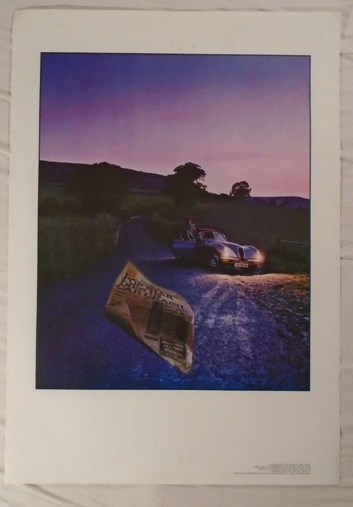 Pop Star Dies In Car Crash 1978 Hipgnosis Poster Blue Eagle Netherlands