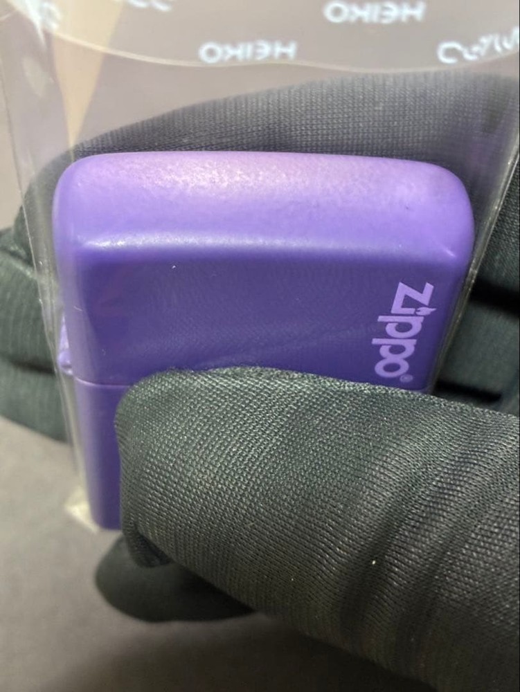 Zippo Purple Simple Model One Sided Processing Lighter Regular Japan