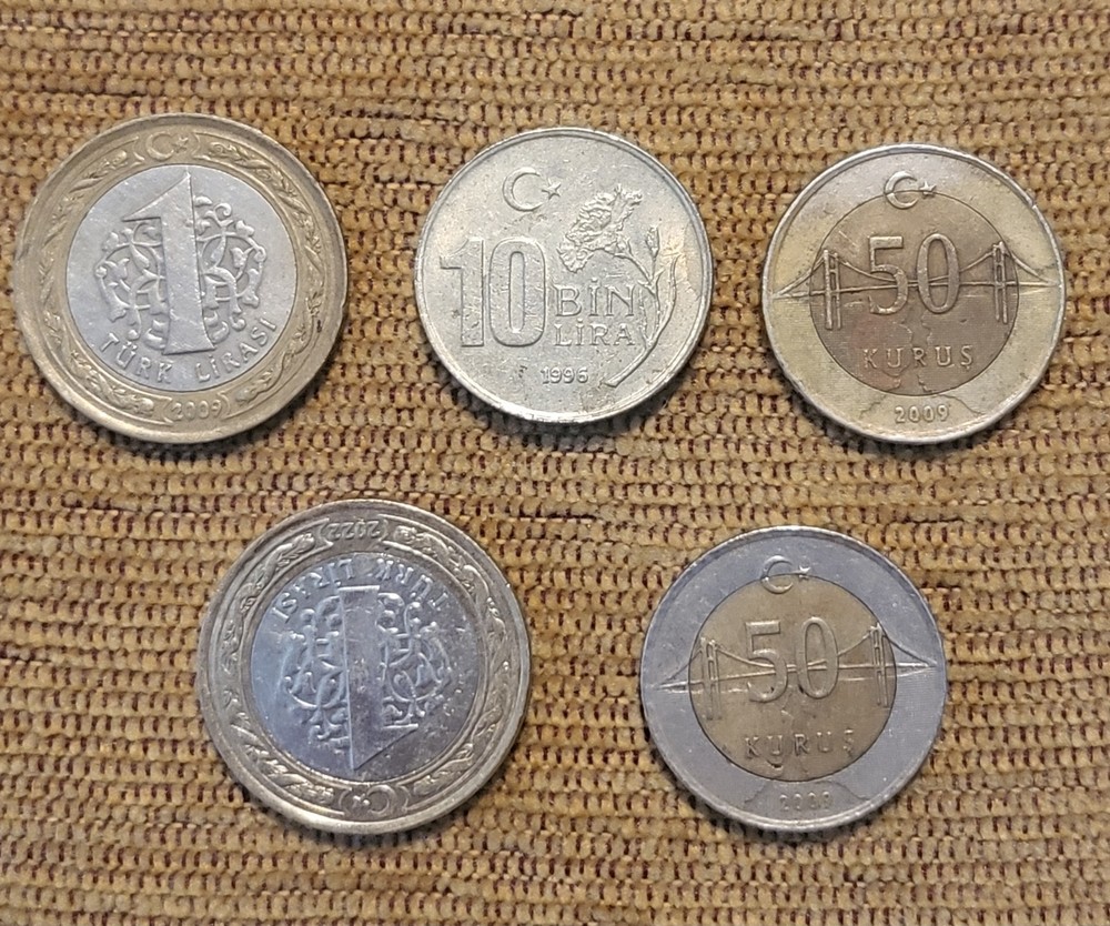 1966 - 2022 Turkish Coins X 5