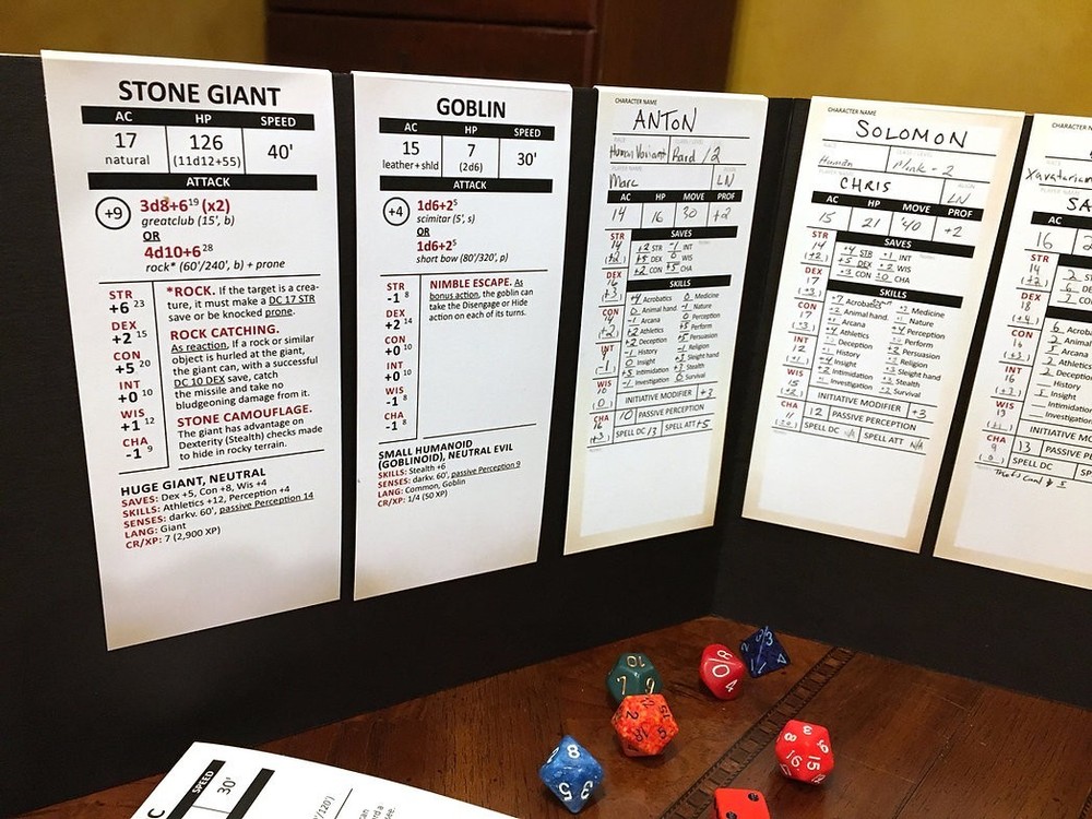 DND Stat Tracker Core Set. GM Monster Character Tracker
