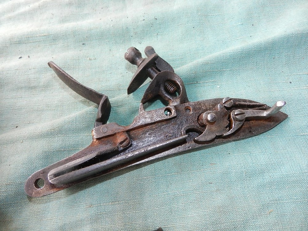 Early Tower with Crown Brown Bess Complete Flintlock Lock