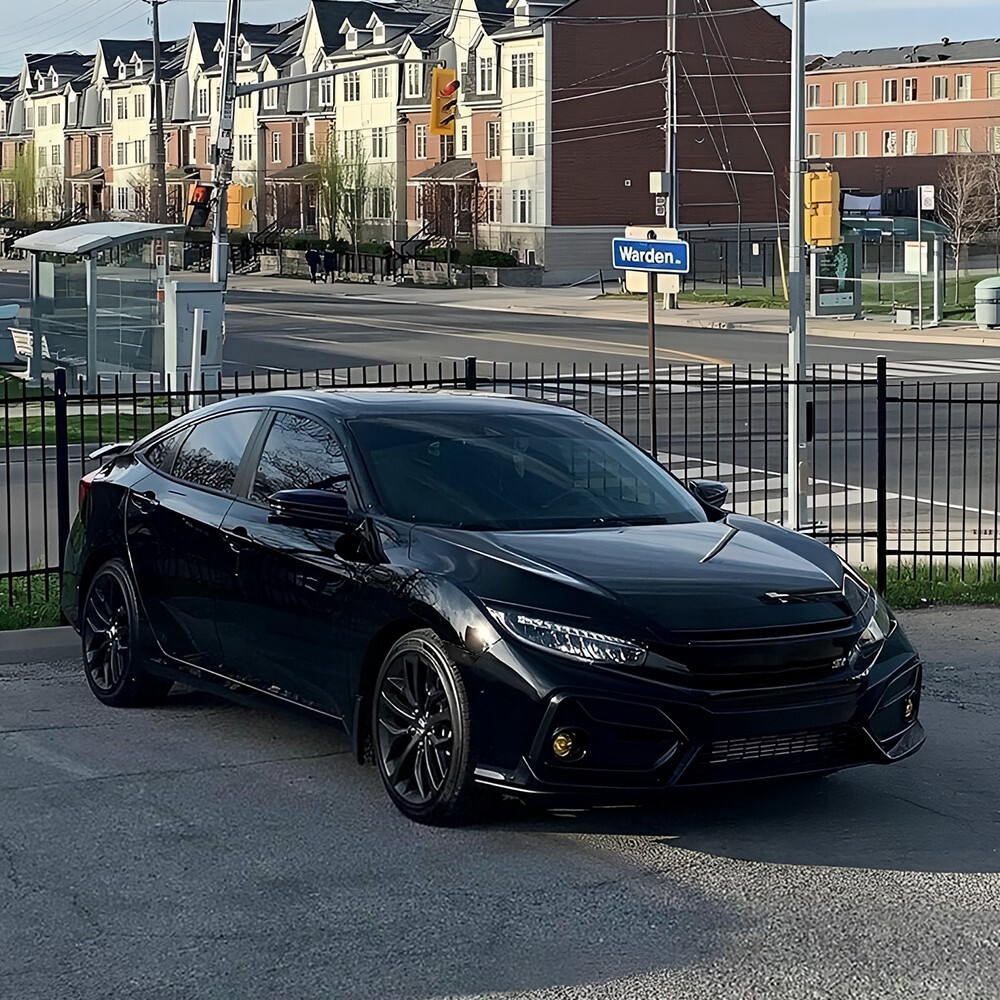 2PC For 2016-2021 Honda Civic Front LED Side Bumper Marker Smoked White LED EOA