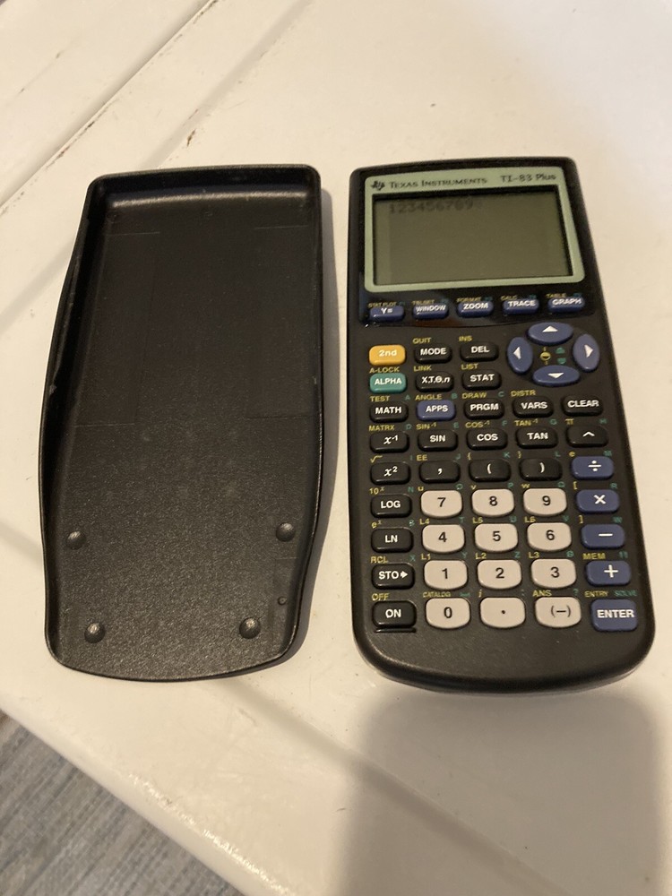 Texas Instruments TI-83 Plus Graphing Calculator with Cover Tested Working