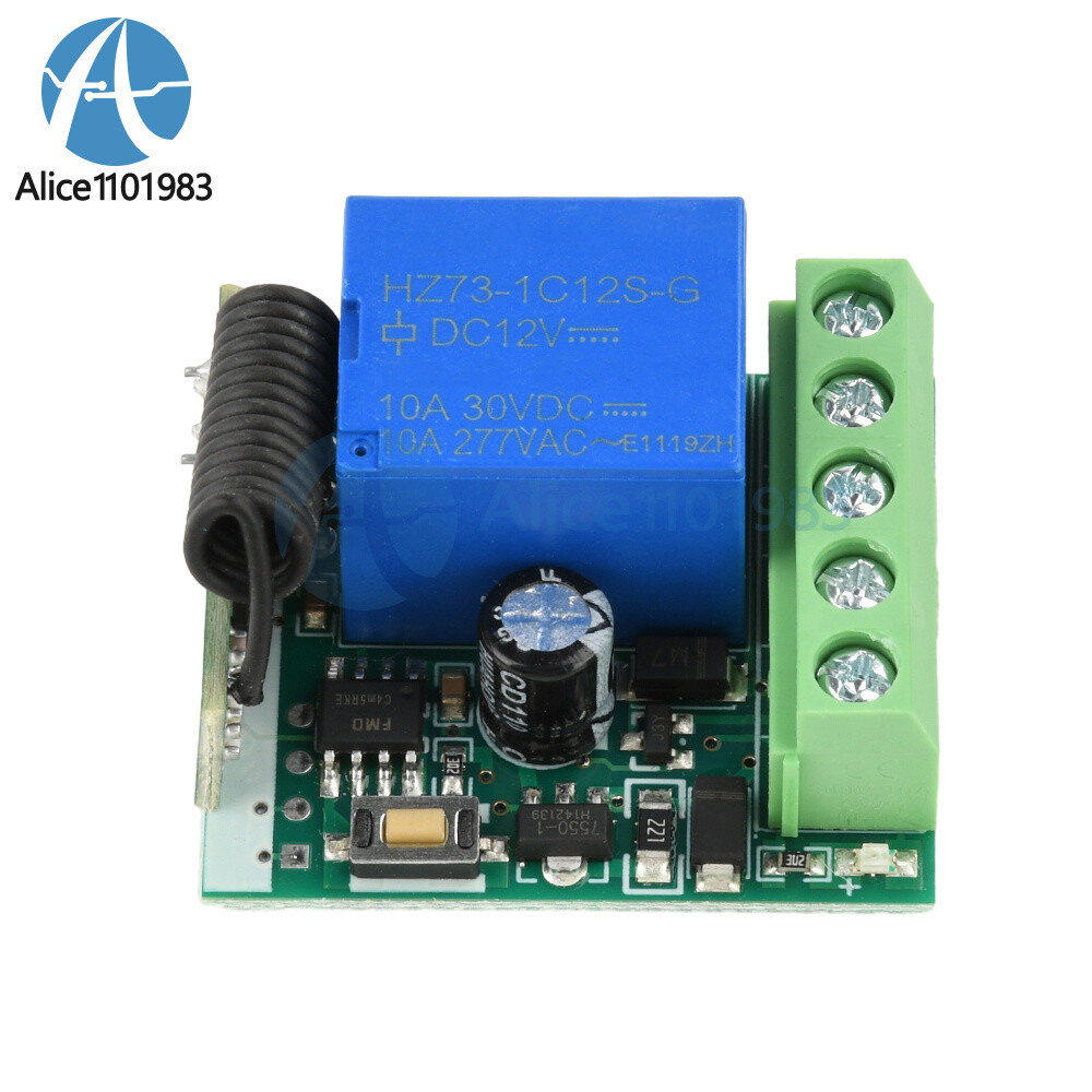 433Mhz Universal Wireless Remote Control Switch DC 12V Receiver Transmitter Set