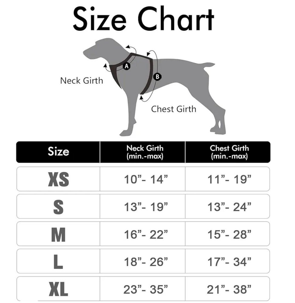 Rabbitgoo No-Pull Dog Harness Black L