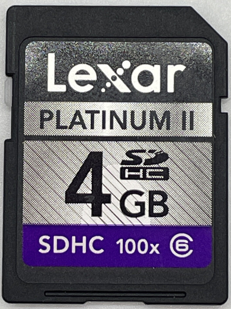 Lexar Platinum II 4GB SDHC 100X Camera Memory Card