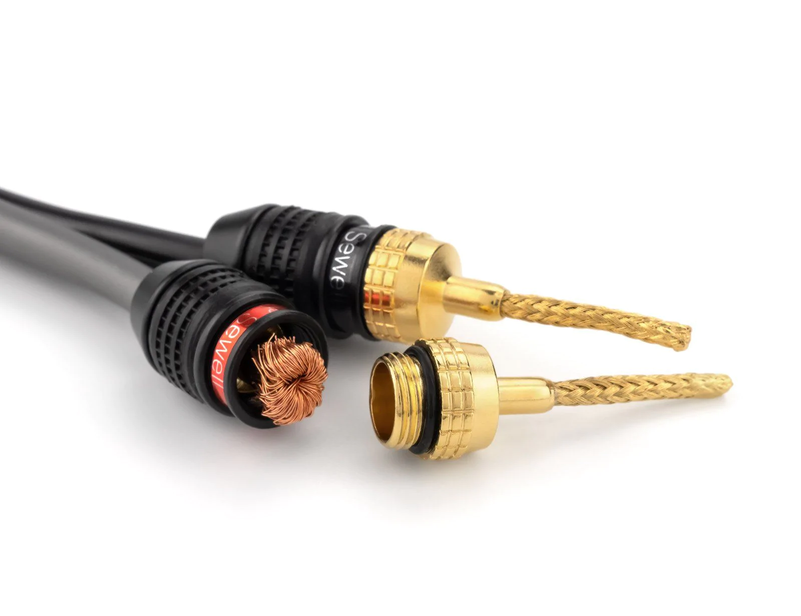 Deadbolt Flex Pin Banana Plugs for Spring Loaded Speaker Terminals