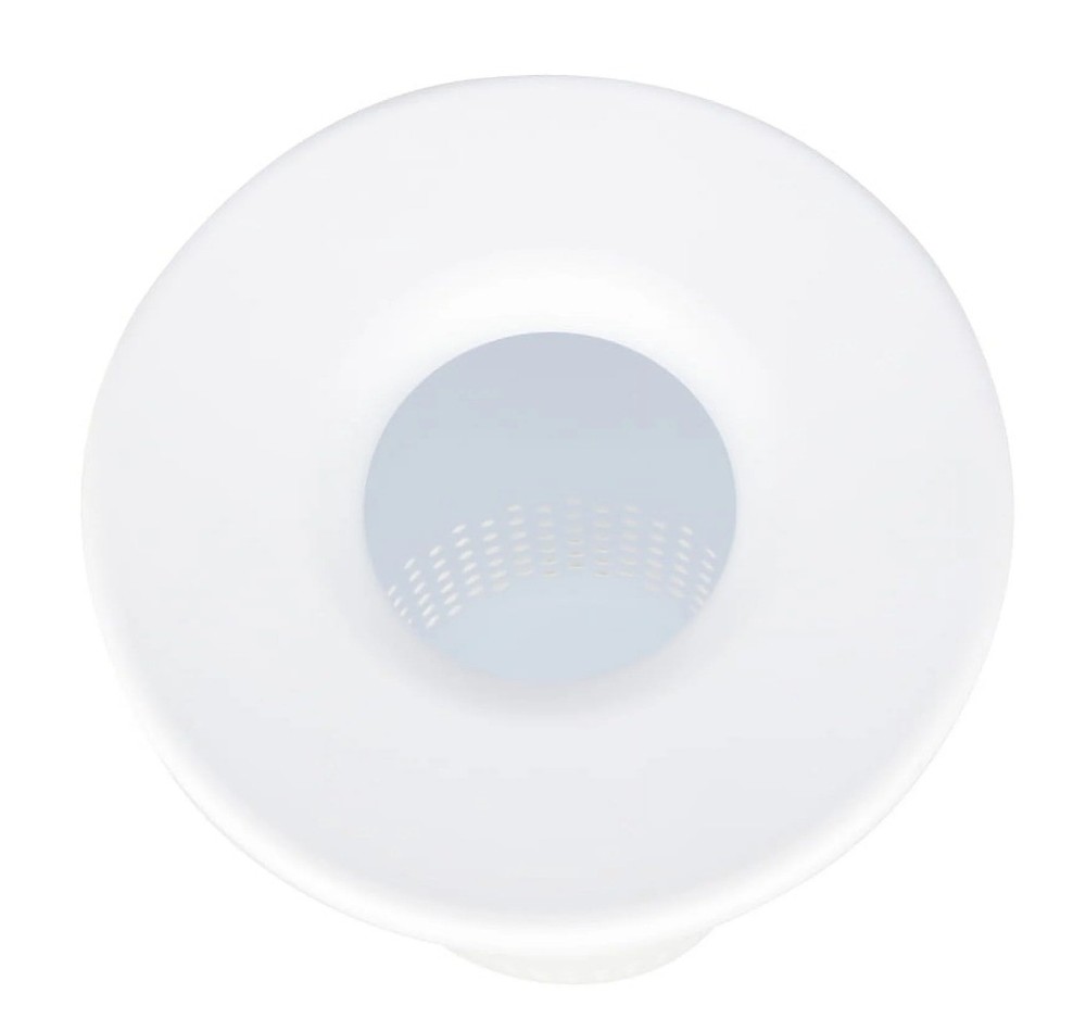 Round Lidded Hamper, White, Adult
