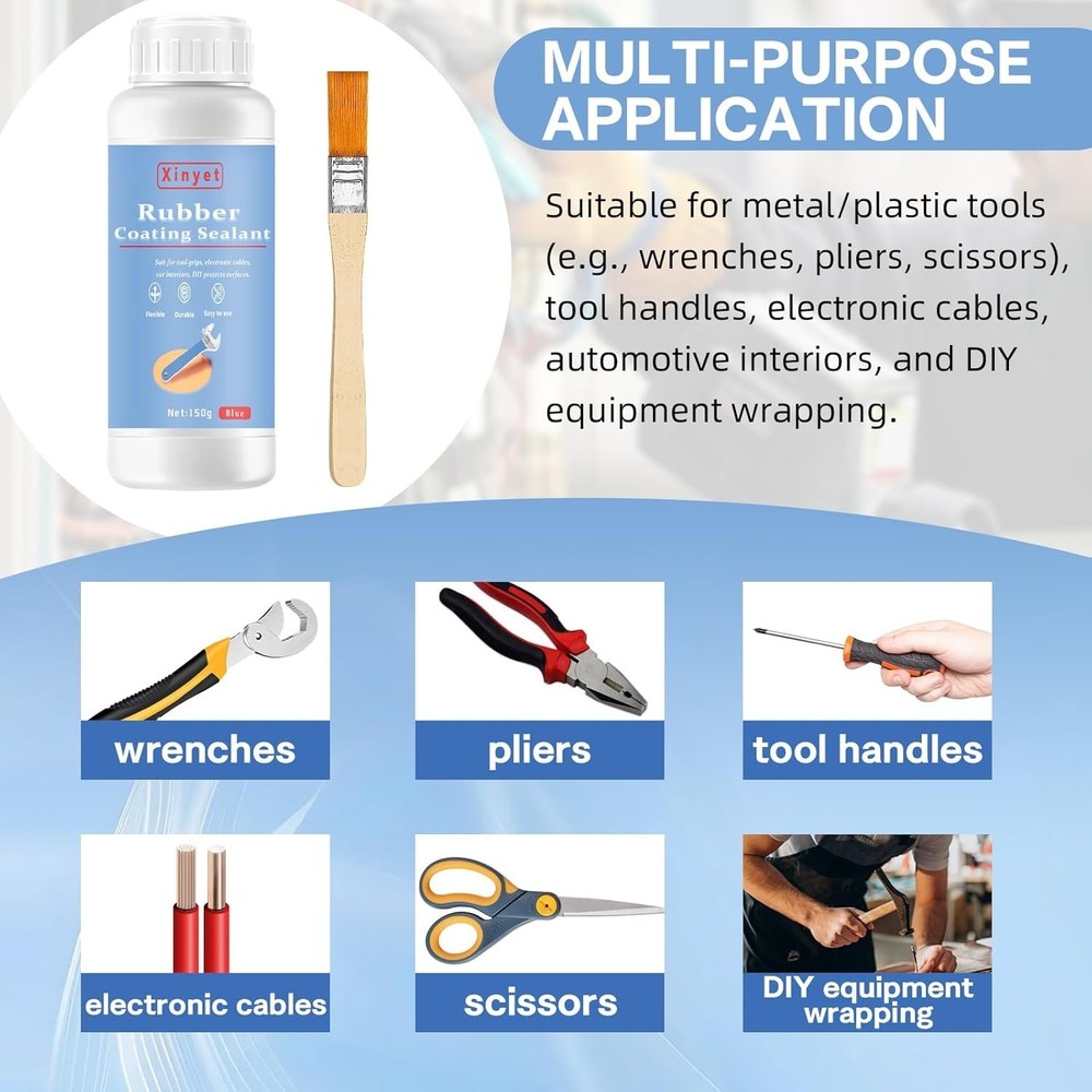 Blue Tool Dip Rubber Coating 150ml – Durable Peelable Protective Layer