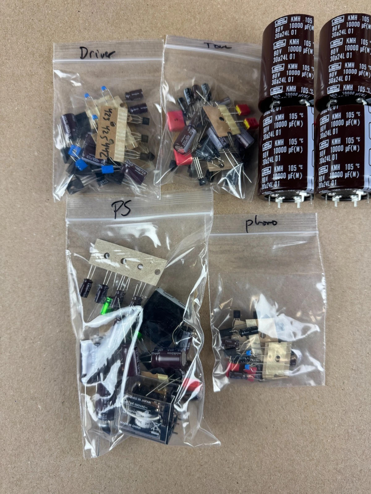 Sansui AU-9500 Complete Rebuild Kit High-Quality Recap Set Transistors Relay