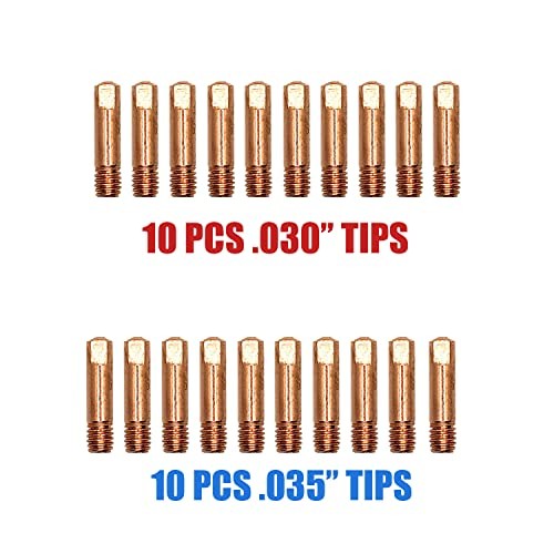24 PCS Flux Core Gasless Nozzle Tips Kit, Compatible with .030" and .035" Tips