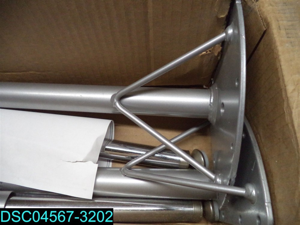 Lorell Activity Table Leg Kit Only, 4/CT, Silver LLR99926