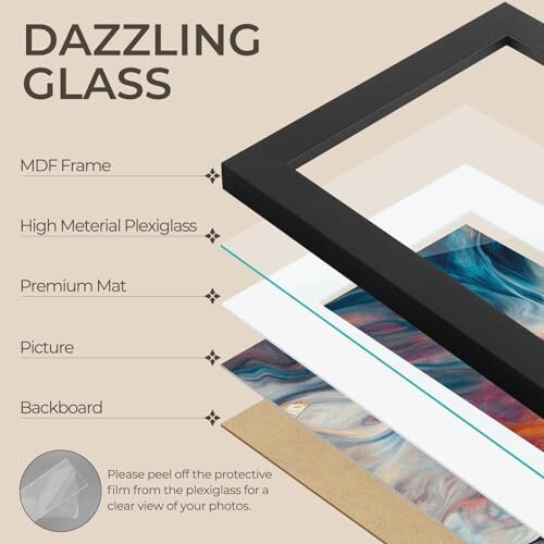 Set of 6 Gallery Wall Picture Frames Family Photo Collage 6x8 9x12 11x14 16x20