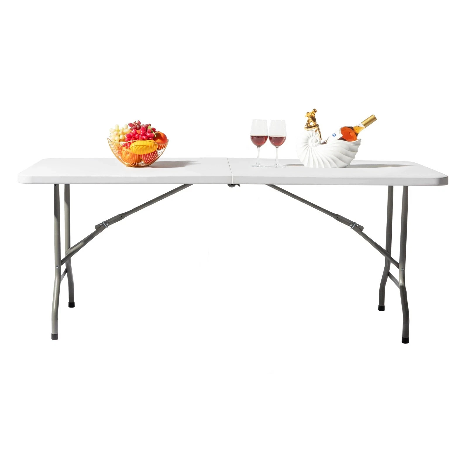 6' Folding Table Portable Plastic Indoor Outdoor Picnic Party Dining Camping Tab