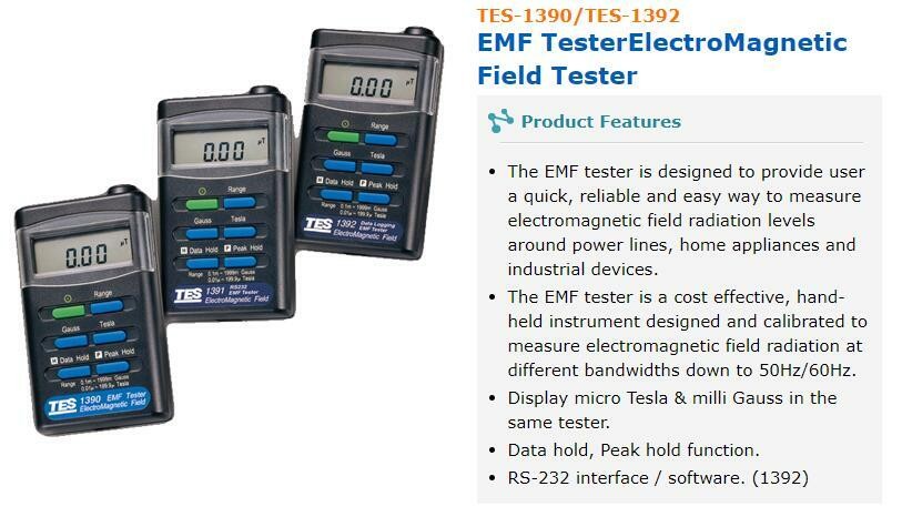 1PC Tester ElectroMagnetic Field Tester Hold Function # TES-1390