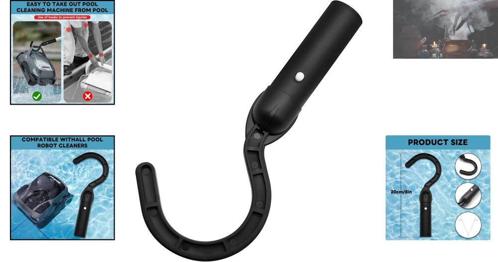 Easy Install Pool Cleaner Hook - Lightweight Design for Effortless Storage