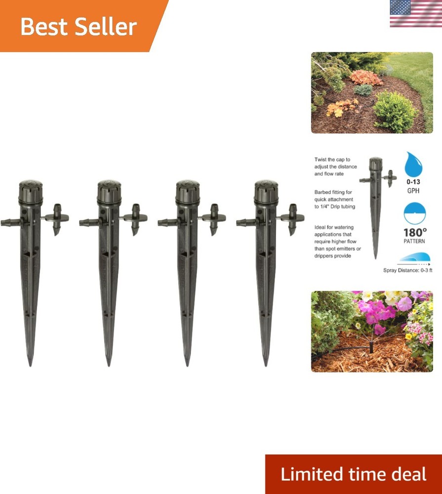 Water-Efficient Micro-Bubbler Stake, Half Circle Pattern - 0-3' Adjustable Spray
