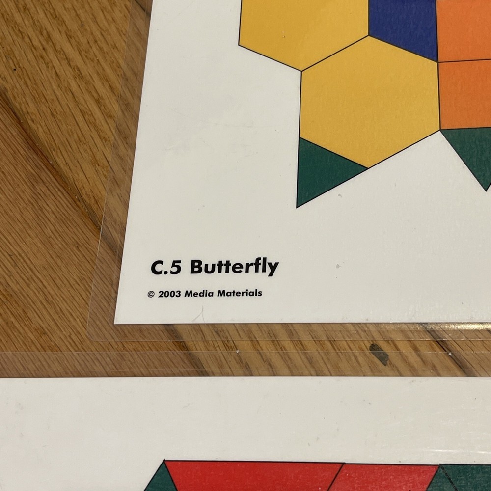 Vintage 2003 Media Materials Learning Resources Pattern Block Activity Set
