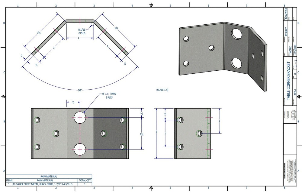 Table Leg Brackets Corner Angled Set of 4