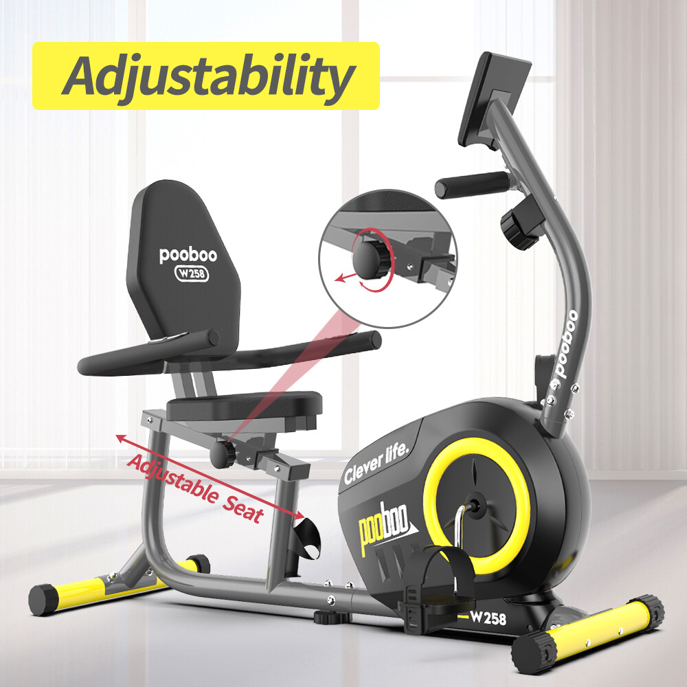 Recumbent Exercise Bike Cardio Elliptical Stationary Bicycle Exercise Machine