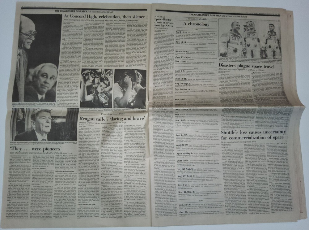 1970-1986 Newspapers: Eclipse, Viking Lands, Space Shuttle Challenger Explodes
