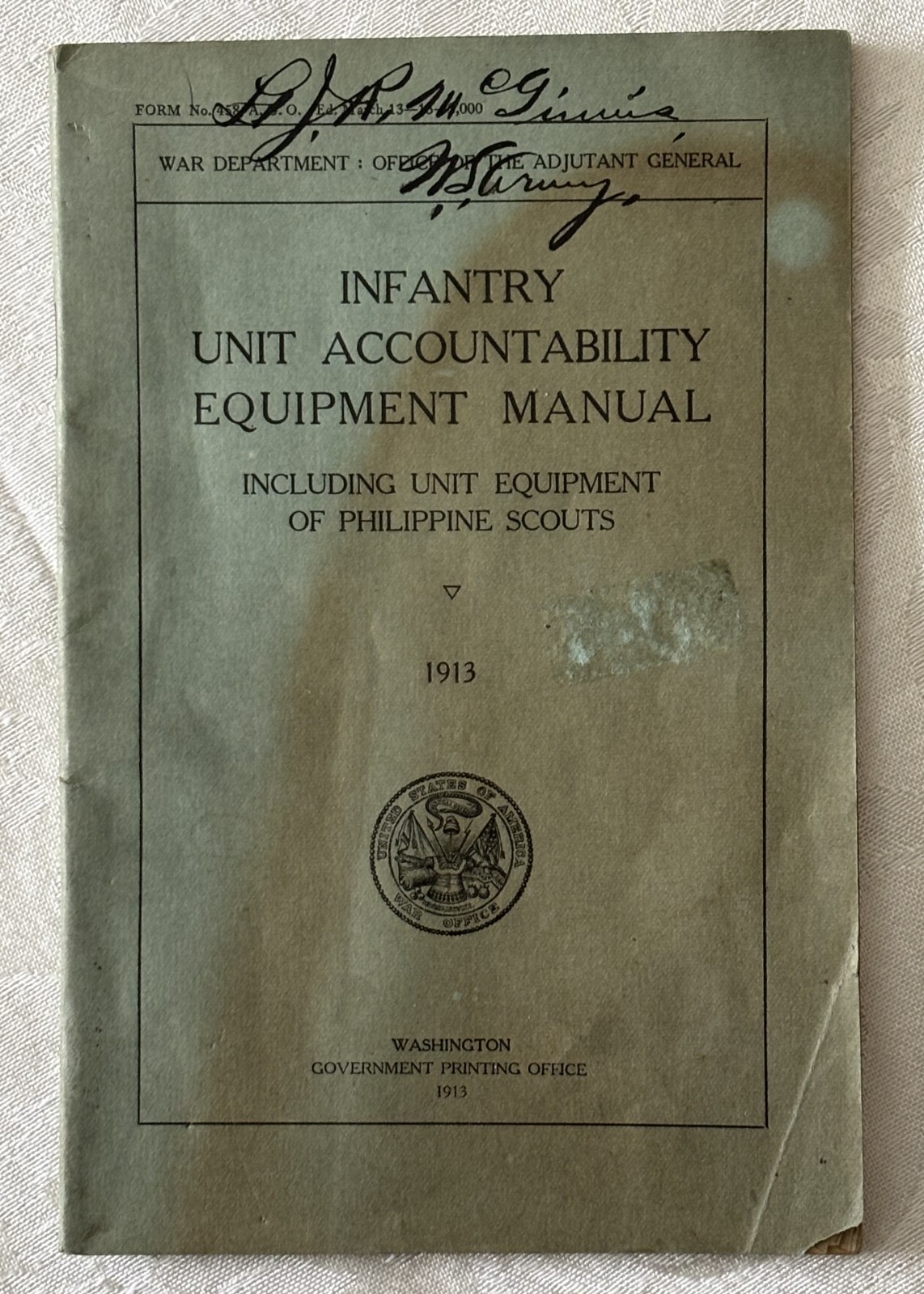 WW1, 7 Training & Review booklets from the U.S. Army War College, 1913 & 1917.