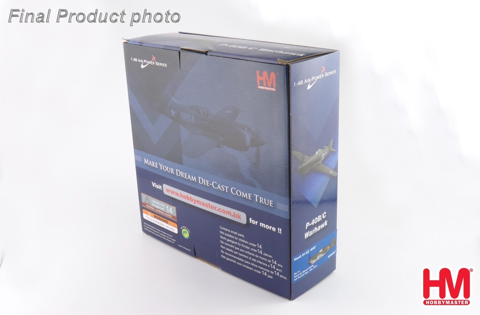 Hobby Master 1/48 P-40B Warhawk AVG Flying Tigers 3rd PS Hell's Angels HA9207