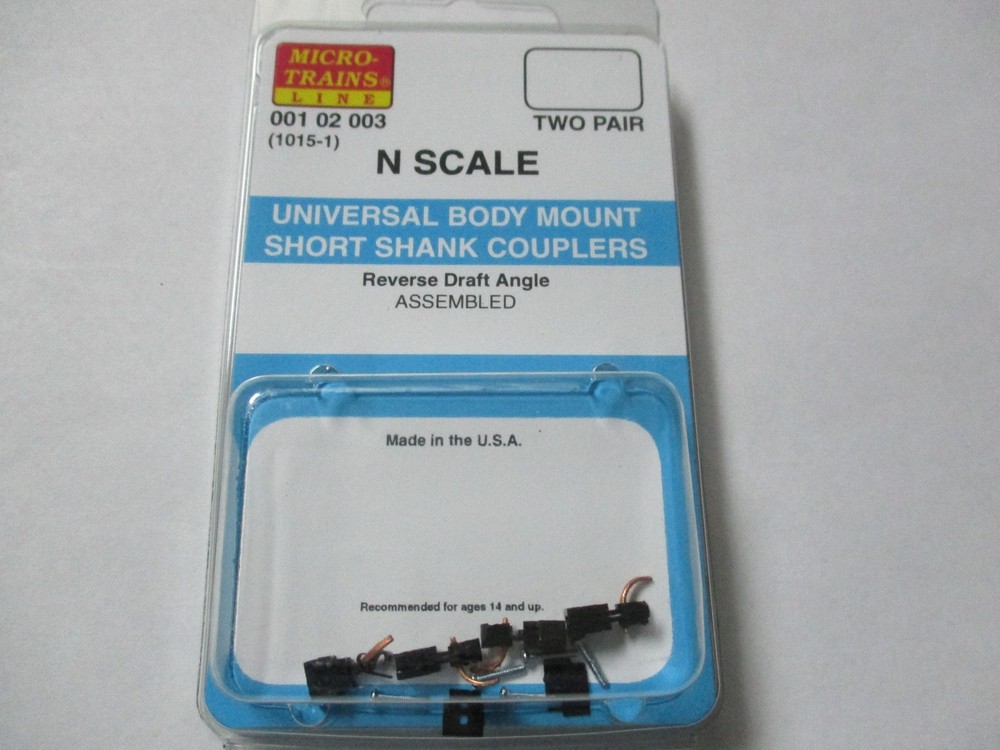 Micro-Trains Stock #00102003 (1015-1) Universal Coupler 2 Pair Assembled N-Scale