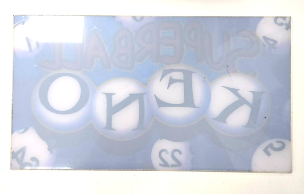 PLEXIGLASS SIGN FOR SUPERBALL KENO MACHINE