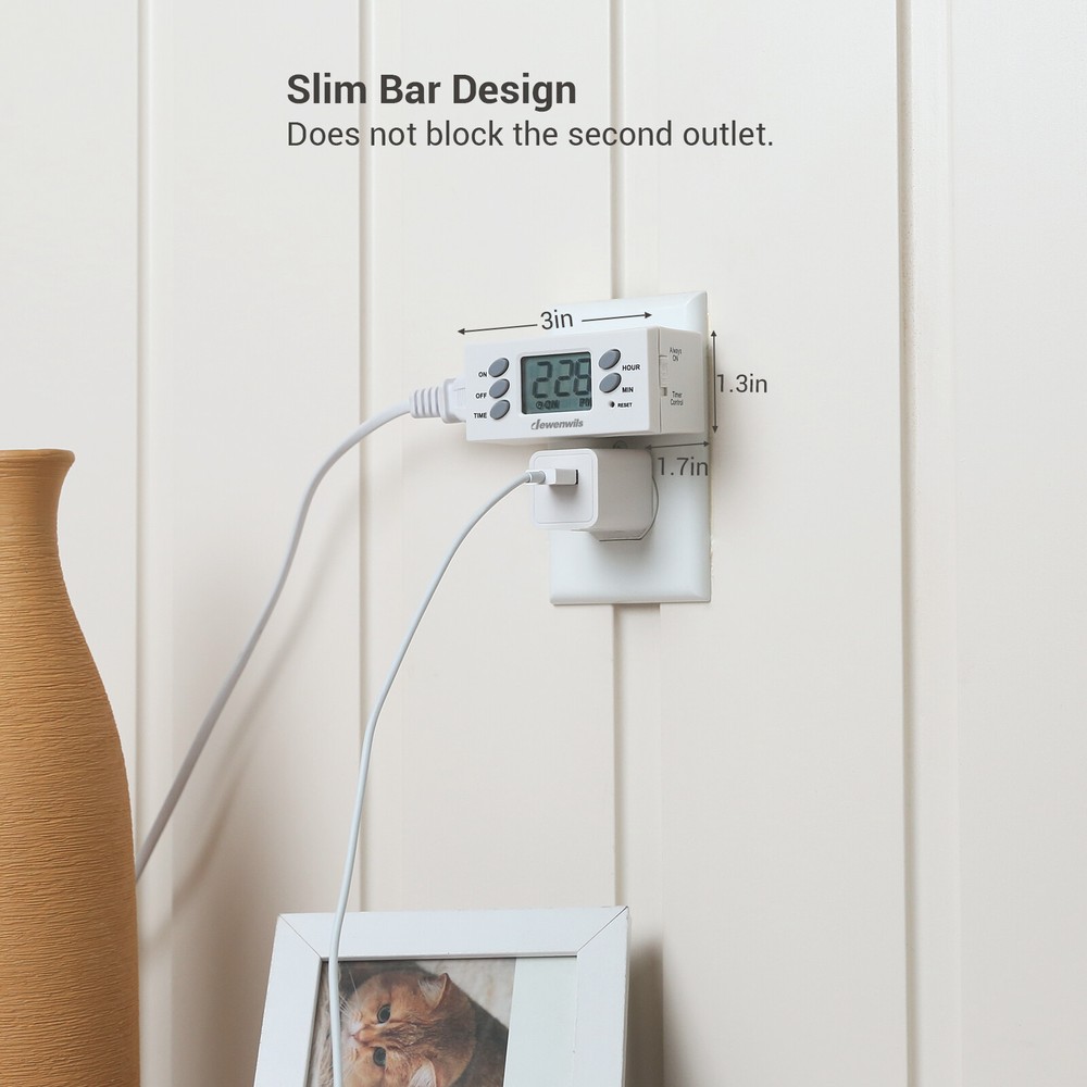 DEWENWILS 2 Pack Light Timer Digital Programmable Plug in Lamp Timer Switch
