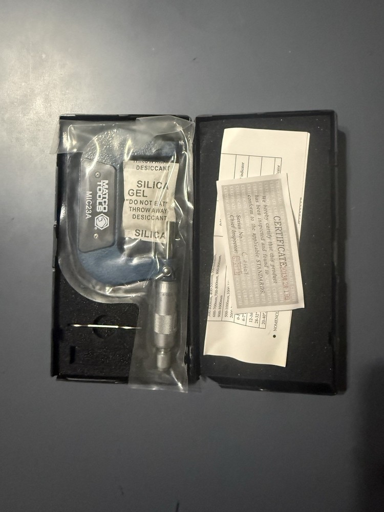 MATCO MIC23A 2-3" OUTSIDE MICROMETER UNOPPENED MISSING ONE ACCESORY