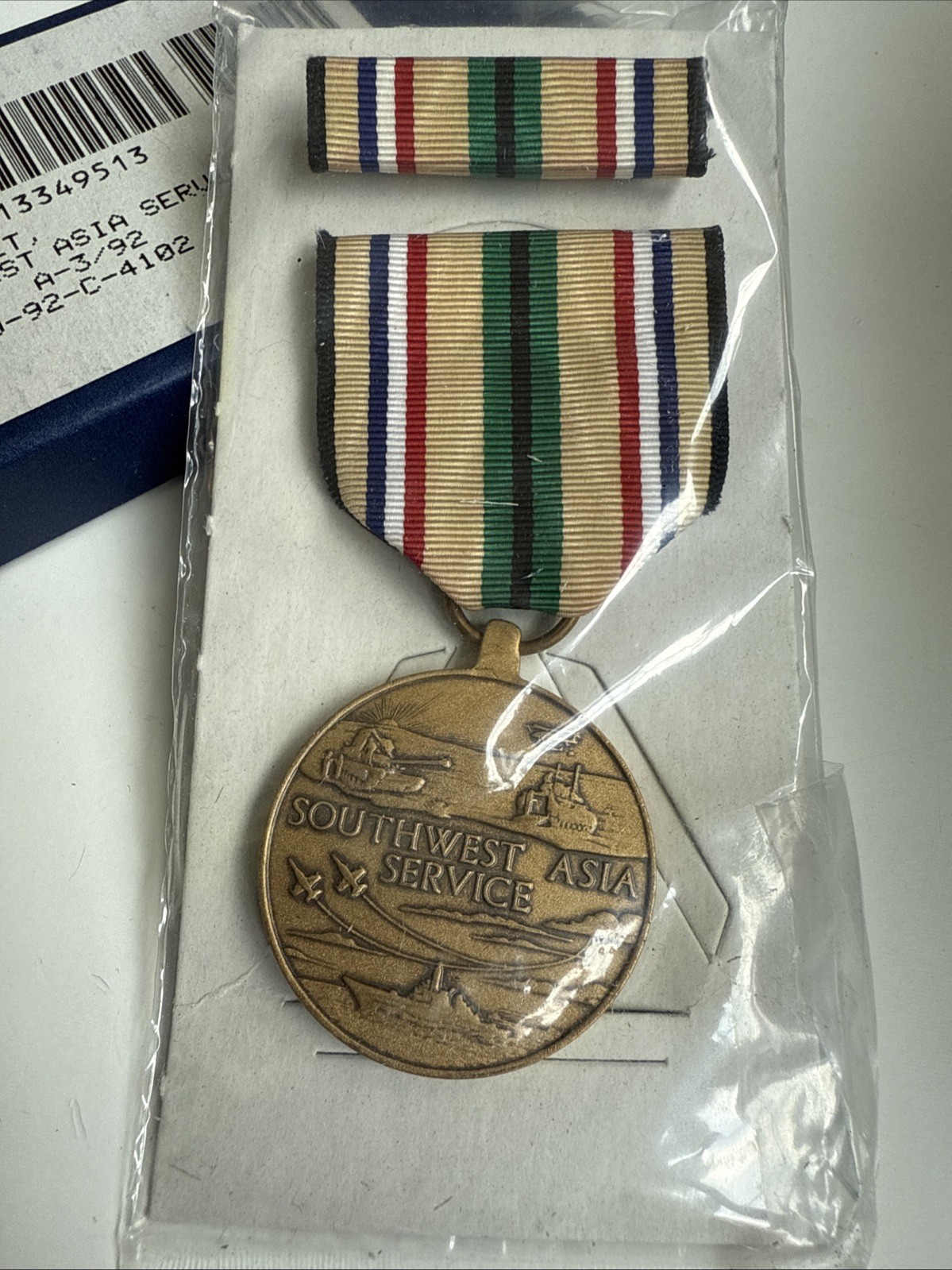 NEW Southwest Asia Service Medal Operation Desert Shield Storm Gulf Army