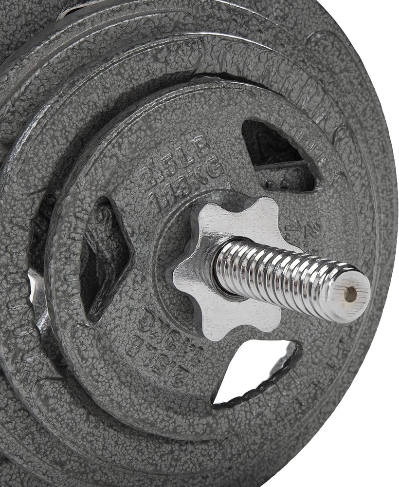Threaded Chrome Barbell with Lock Collars, 60-Inch, 1-Inch Diameter