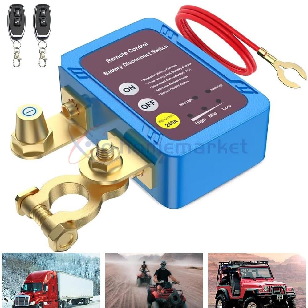 Car Battery Switch Disconnect Power Kill Master Isolator Cut Off Remote Control