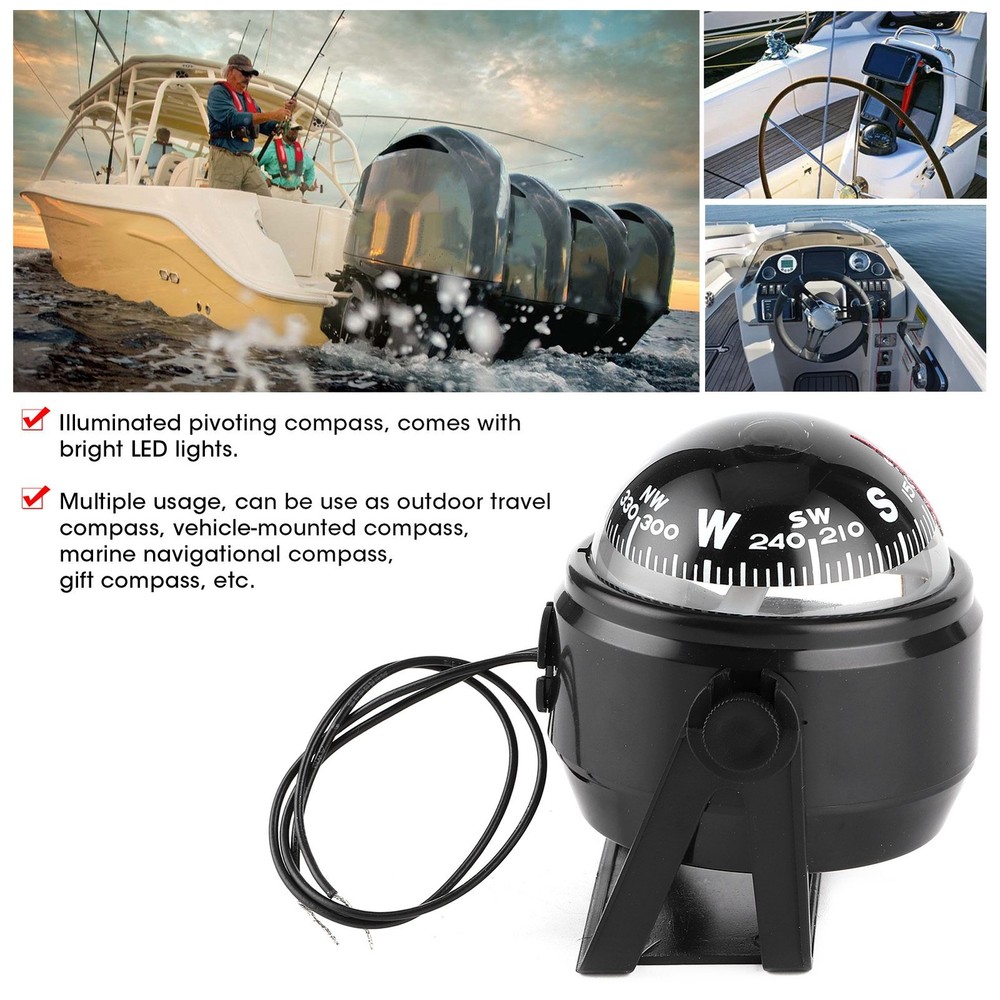 12VLEDSeaMarineElectronicDigitalBoatYachtShipNavigation