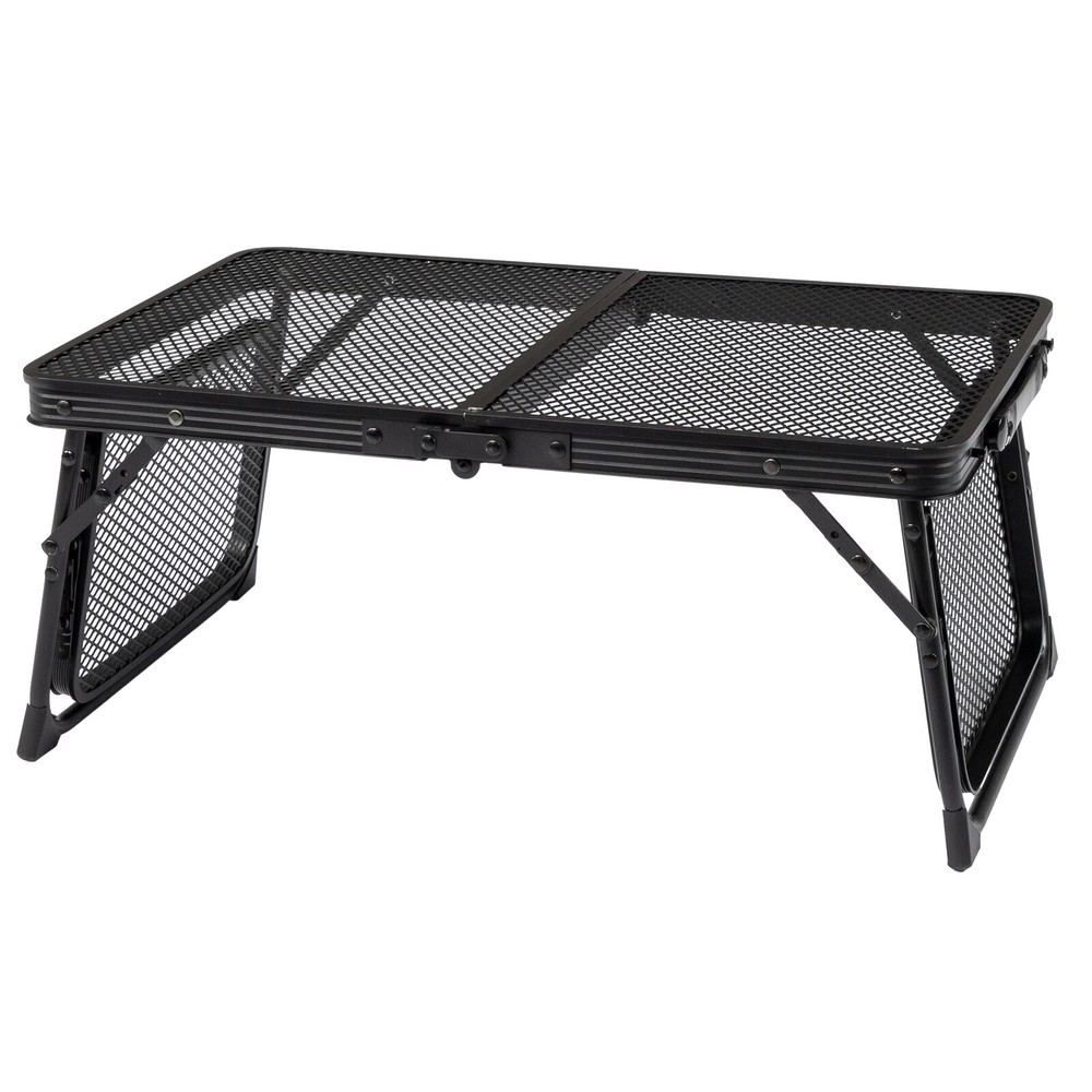 Camping Table Grill Table Folding Tables Mesh Top Portable Grill Table Black
