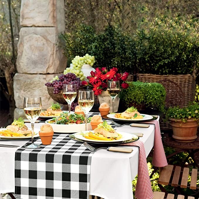 Rustic Charm: Buffalo Plaid Table Runner - 14x108 Inches