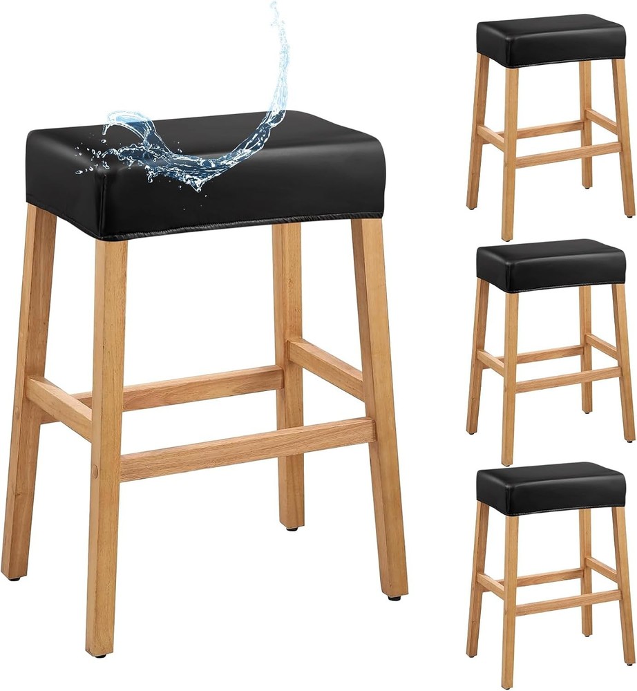 PU Leather Bar Stool Covers Rectangular 100% Waterproof Stool Covers