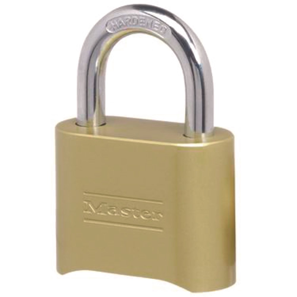 Master Lock® Resettable Combination Padlock, 2" Wide, Brass