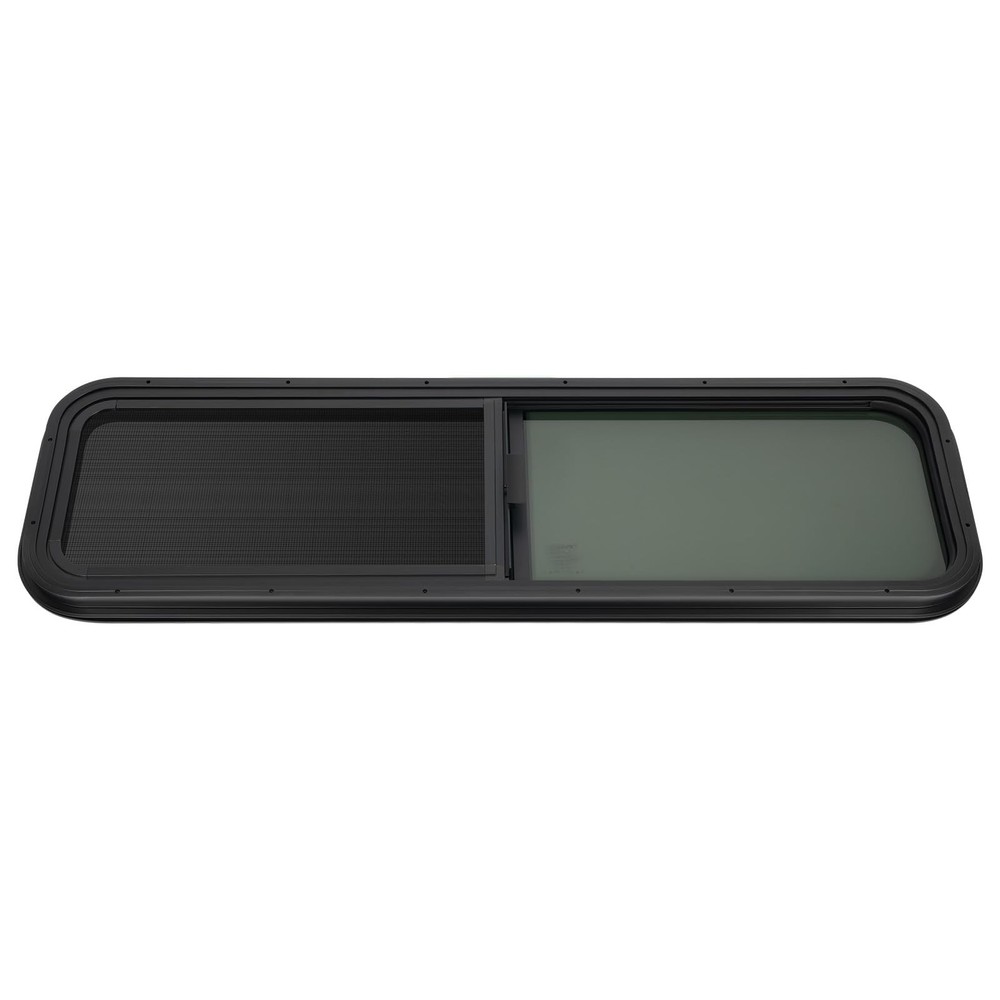 RV Window 42W x 12H 黑色长方形替换件带安装装饰环